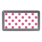 Polka Dots - Dark Pink on White Memory Card Reader (Mini)