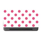 Polka Dots - Dark Pink on White Memory Card Reader with CF