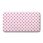 Polka Dots - Dark Pink on White Medium Bar Mat