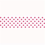 Polka Dots - Dark Pink on White Medium Bar Mat