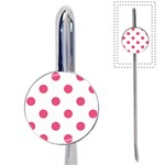 Polka Dots - Dark Pink on White Book Mark