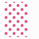 Polka Dots - Dark Pink on White Large Garden Flag (Two Sides)