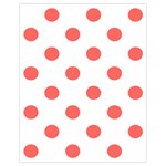 Polka Dots - Pastel Red on White Drawstring Bag (Small)