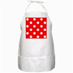 Polka Dots - White on Red BBQ Apron