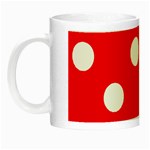 Polka Dots - White on Red Night Luminous Mug