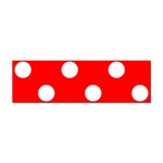 Polka Dots - White on Red Sticker (Bumper)