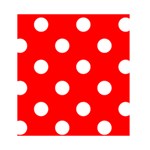 Polka Dots - White on Red Greeting Card 4.5  x 6 