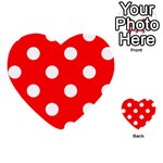 Polka Dots - White on Red Multi-purpose Cards (Heart)