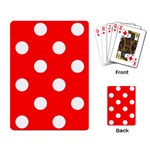 Polka Dots - White on Red Playing Cards Single Design