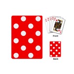 Polka Dots - White on Red Playing Cards (Mini)