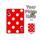 Polka Dots - White on Red Playing Cards 54 (Mini)