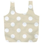 Polka Dots - White on Pearl Brown Full Print Recycle Bag (XL)