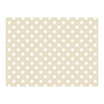 Polka Dots - White on Pearl Brown Double Sided Flano Blanket (Mini)