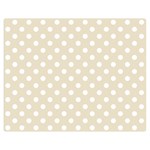 Polka Dots - White on Pearl Brown Double Sided Flano Blanket (Medium)