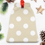 Polka Dots - White on Pearl Brown Ornament (Bell)