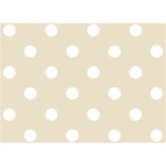 Polka Dots - White on Pearl Brown Birthday Cake 3D Greeting Card (7x5)