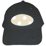 Polka Dots - White on Pearl Brown Black Cap