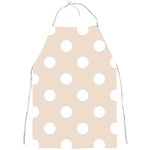 Polka Dots - White on Almond Brown Full Print Apron