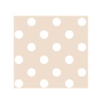 Polka Dots - White on Almond Brown Greeting Card 5  x 7 