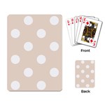 Polka Dots - White on Almond Brown Playing Cards Single Design