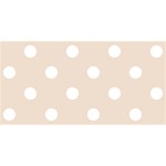 Polka Dots - White on Almond Brown YOU ARE INVITED 3D Greeting Card (8x4)