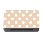 Polka Dots - White on Pastel Brown Memory Card Reader with CF