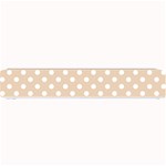 Polka Dots - White on Pastel Brown Small Bar Mat