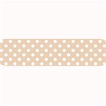 Polka Dots - White on Pastel Brown Medium Bar Mat