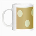 Polka Dots - White on Pastel Brown Night Luminous Mug