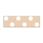 Polka Dots - White on Pastel Brown Sticker (Bumper)