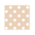 Polka Dots - White on Pastel Brown Greeting Card 5  x 7 