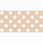 Polka Dots - White on Pastel Brown 4  x 8  Photo Cards