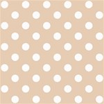 Polka Dots - White on Pastel Brown ScrapBook Page 8  x 8 