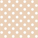 Polka Dots - White on Pastel Brown ScrapBook Page 12  x 12 