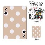 Polka Dots - White on Pastel Brown Playing Cards 54 Designs