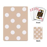 Polka Dots - White on Pastel Brown Playing Cards Single Design