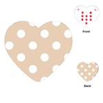 Polka Dots - White on Pastel Brown Playing Cards (Heart)