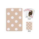 Polka Dots - White on Pastel Brown Playing Cards (Mini)