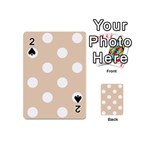 Polka Dots - White on Pastel Brown Playing Cards 54 (Mini)