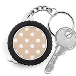 Polka Dots - White on Pastel Brown Measuring Tape