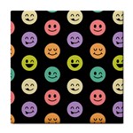 pastel smiley faces Tile Coaster