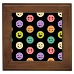 pastel smiley faces Framed Tile