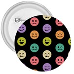 pastel smiley faces 3  Button