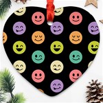 pastel smiley faces Ornament (Heart)