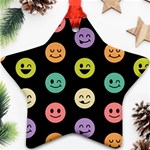 pastel smiley faces Ornament (Star)