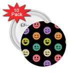 pastel smiley faces 2.25  Button (10 pack)