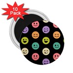 pastel smiley faces 2.25  Magnet (10 pack)