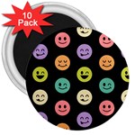 pastel smiley faces 3  Magnet (10 pack)