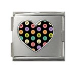 pastel smiley faces Mega Link Heart Italian Charm (18mm)