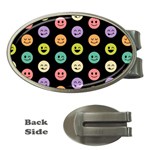 pastel smiley faces Money Clip (Oval)